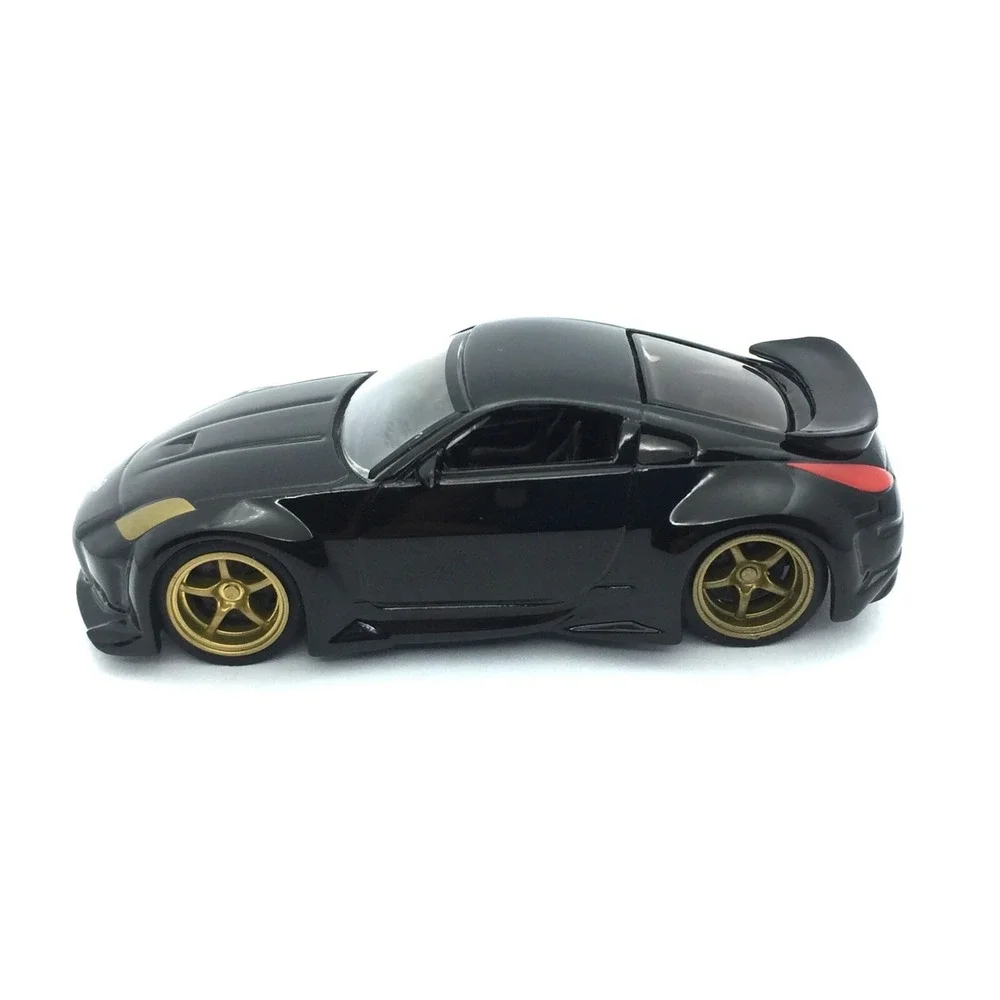 Jada Dub City 2003 03 Nissan 350Z Car Black Die Cast 1/64‎ Scale Gold Wheels
